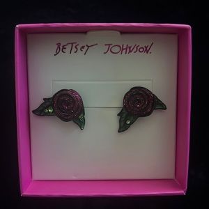 Betsey Johnson Rose Studs